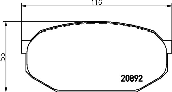 Textar 2089202 - Brake Pad Set, disc brake autospares.lv