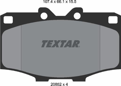 Textar 2085201 - Brake Pad Set, disc brake autospares.lv