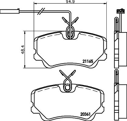 Textar 2036101 - Brake Pad Set, disc brake autospares.lv