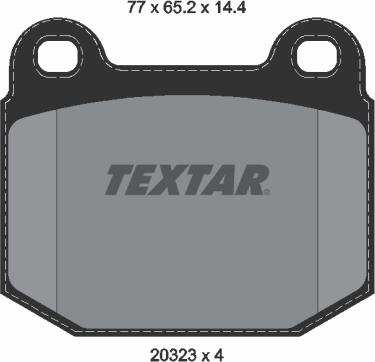 Textar 2032306 - Brake Pad Set, disc brake autospares.lv