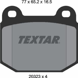 Textar 2032303 - Brake Pad Set, disc brake autospares.lv