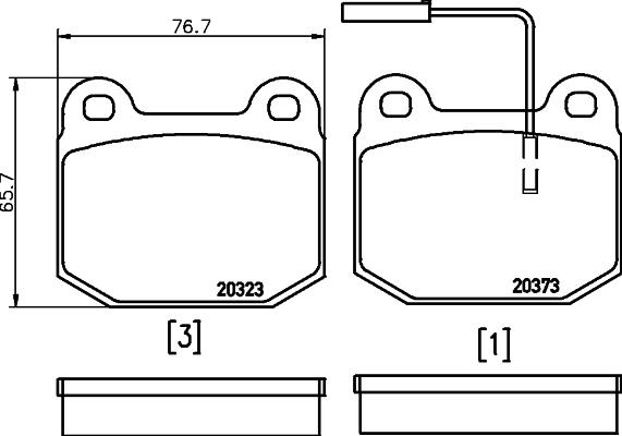 Textar 2037301 - Brake Pad Set, disc brake autospares.lv