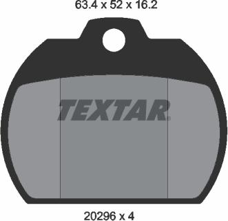 Textar 2029602 - Brake Pad Set, disc brake autospares.lv