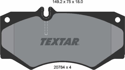 Textar 2078401 - Brake Pad Set, disc brake autospares.lv