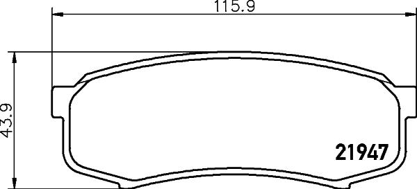 Textar 2194703 - Brake Pad Set, disc brake autospares.lv