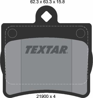 Textar 2190003 - Brake Pad Set, disc brake autospares.lv