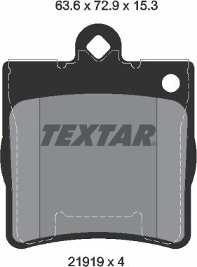 Textar 2191901 - Brake Pad Set, disc brake autospares.lv