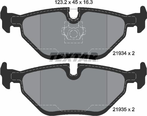 Textar 2193404 - Brake Pad Set, disc brake autospares.lv