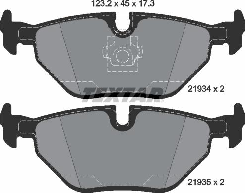 Textar 2193481 - Brake Pad Set, disc brake autospares.lv