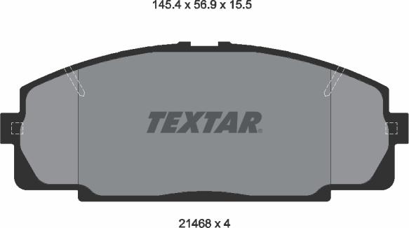 Textar 2146806 - Brake Pad Set, disc brake autospares.lv