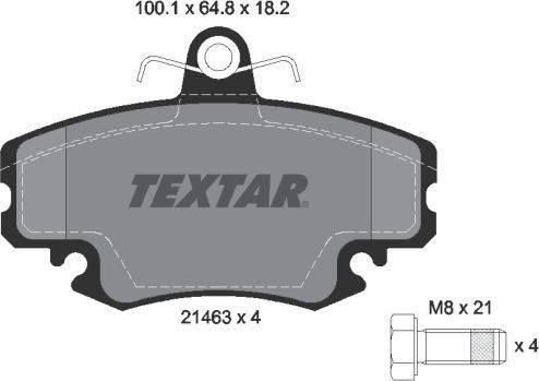 Textar 2146306 - Brake Pad Set, disc brake autospares.lv