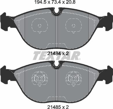 Textar 2148401 - Brake Pad Set, disc brake autospares.lv