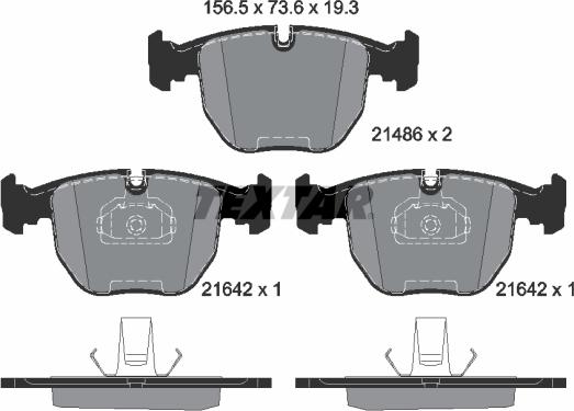 Textar 2148604 - Brake Pad Set, disc brake autospares.lv