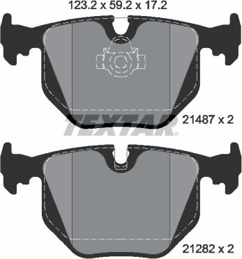 Textar 2148703 - Brake Pad Set, disc brake autospares.lv