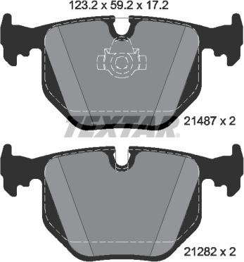 Textar 2148781 - Brake Pad Set, disc brake autospares.lv