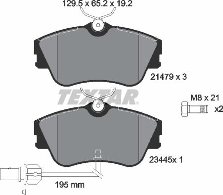 Textar 2147903 - Brake Pad Set, disc brake autospares.lv