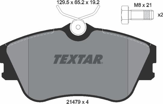 Textar 2147902 - Brake Pad Set, disc brake autospares.lv