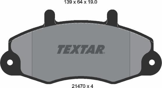 Textar 2147001 - Brake Pad Set, disc brake autospares.lv