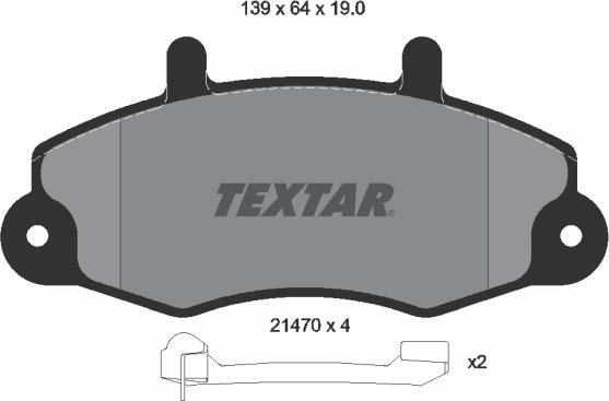 Textar 89002900 - Brake Set, disc brakes autospares.lv