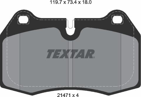Textar 2147102 - Brake Pad Set, disc brake autospares.lv