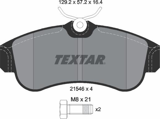 Textar 89003200 - Brake Set, disc brakes autospares.lv