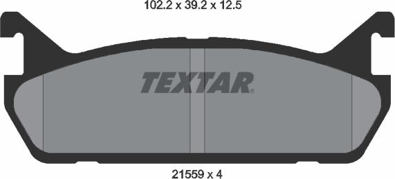 Textar 2155901 - Brake Pad Set, disc brake autospares.lv