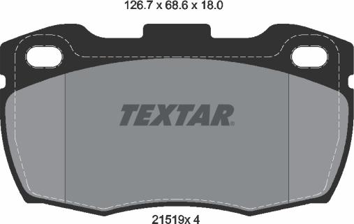 Textar 2151901 - Brake Pad Set, disc brake autospares.lv