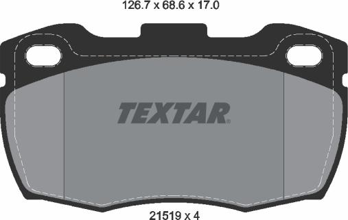 Textar 2151902 - Brake Pad Set, disc brake autospares.lv
