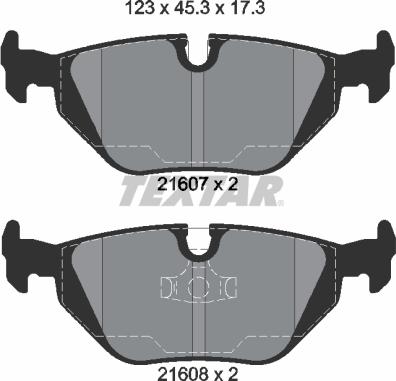 Textar 2160702 - Brake Pad Set, disc brake autospares.lv