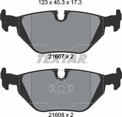 Textar 2160781 - Brake Pad Set, disc brake autospares.lv