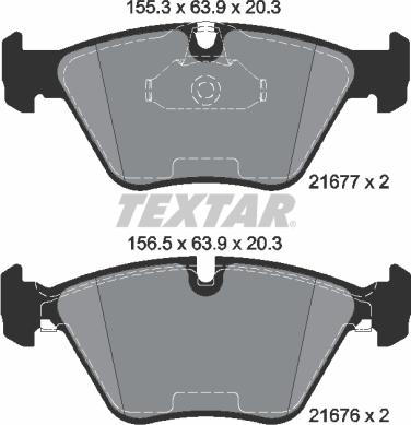 Textar 2167781 - Brake Pad Set, disc brake autospares.lv