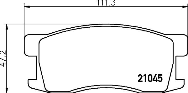 Textar 2104502 - Brake Pad Set, disc brake autospares.lv