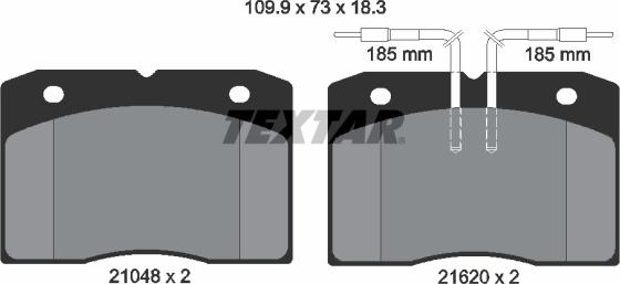 Textar 2104801 - Brake Pad Set, disc brake autospares.lv