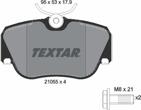Textar 89010100 - Brake Set, disc brakes autospares.lv