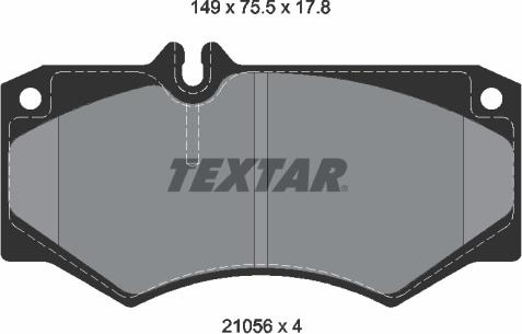 Textar 2105601 - Brake Pad Set, disc brake autospares.lv