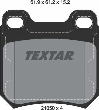 Textar 2105002 - Brake Pad Set, disc brake autospares.lv