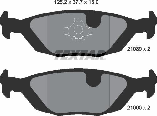 Textar 2108902 - Brake Pad Set, disc brake autospares.lv