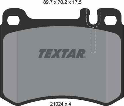 Textar 2102404 - Brake Pad Set, disc brake autospares.lv