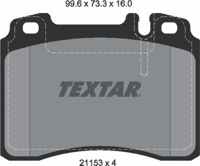 Textar 2115305 - Brake Pad Set, disc brake autospares.lv