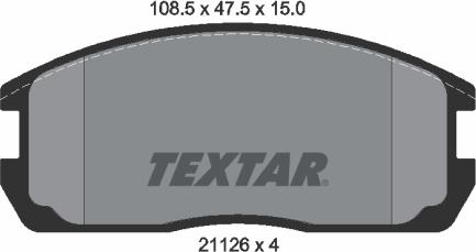 Textar 2112601 - Brake Pad Set, disc brake autospares.lv