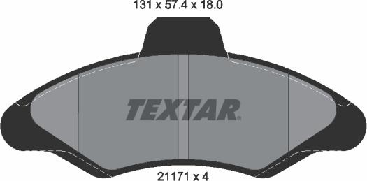 Textar 89001900 - Brake Set, disc brakes autospares.lv
