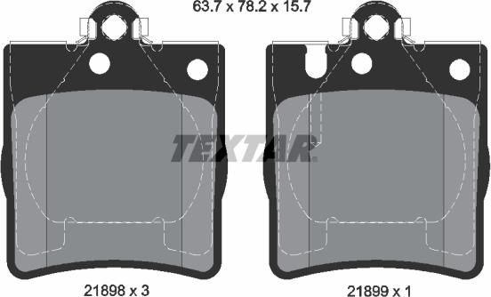 Textar 2189803 - Brake Pad Set, disc brake autospares.lv