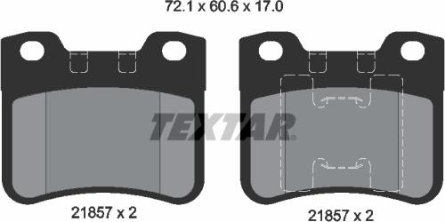 Textar 2185701 - Brake Pad Set, disc brake autospares.lv