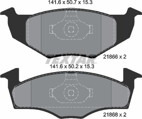 Textar 2186601 - Brake Pad Set, disc brake autospares.lv
