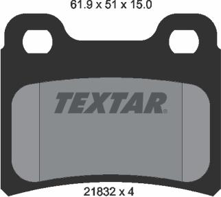 Textar 2183201 - Brake Pad Set, disc brake autospares.lv