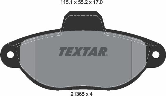 Textar 2136502 - Brake Pad Set, disc brake autospares.lv