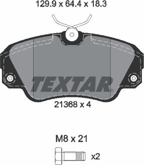 Textar 2136801 - Brake Pad Set, disc brake autospares.lv