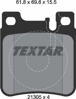 Textar 2130501 - Brake Pad Set, disc brake autospares.lv