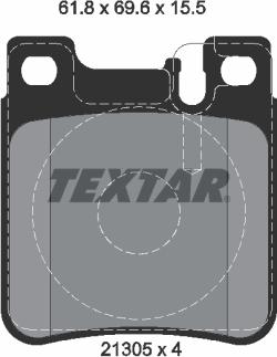 Textar 2130581 - Brake Pad Set, disc brake autospares.lv