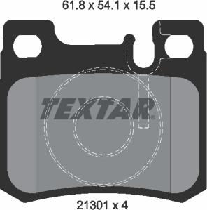 Textar 2130103 - Brake Pad Set, disc brake autospares.lv